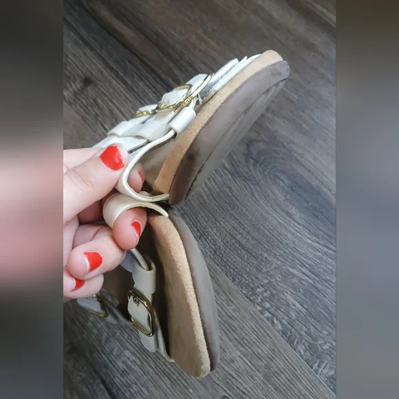 Vionic White Patent Leather Misa slide sandals adjustable straps Size 8 - Picture 2 of 6